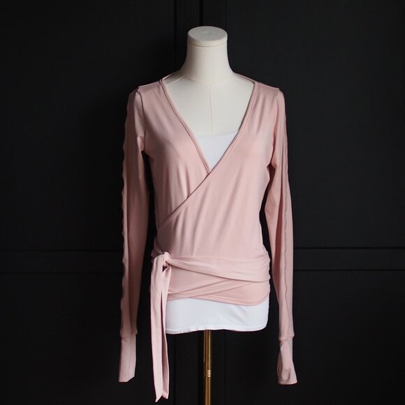 MPG | Ballet Wrap Top in Light Pink - Picture 1 of 10